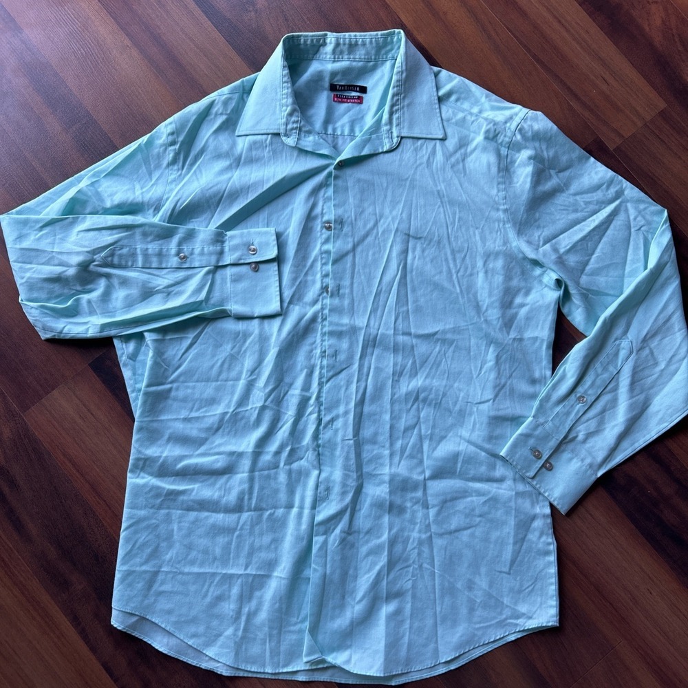 Van Heusen Flex‎ Collar Slim-Fit Stretch Button-Up Dress Shirt 17 34/35